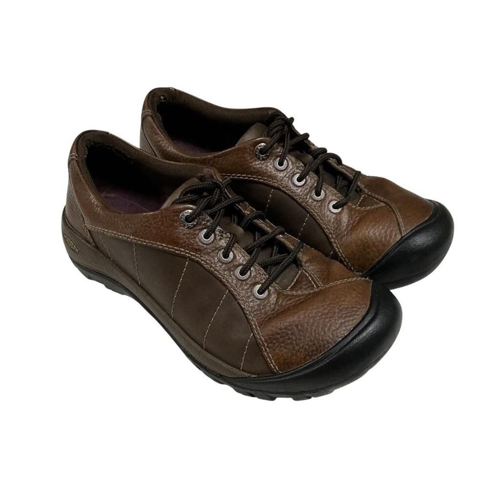 KEEN Presidio Oxford Shoes Womens 7.5 Brown Leather Walking Lace Up 1011401